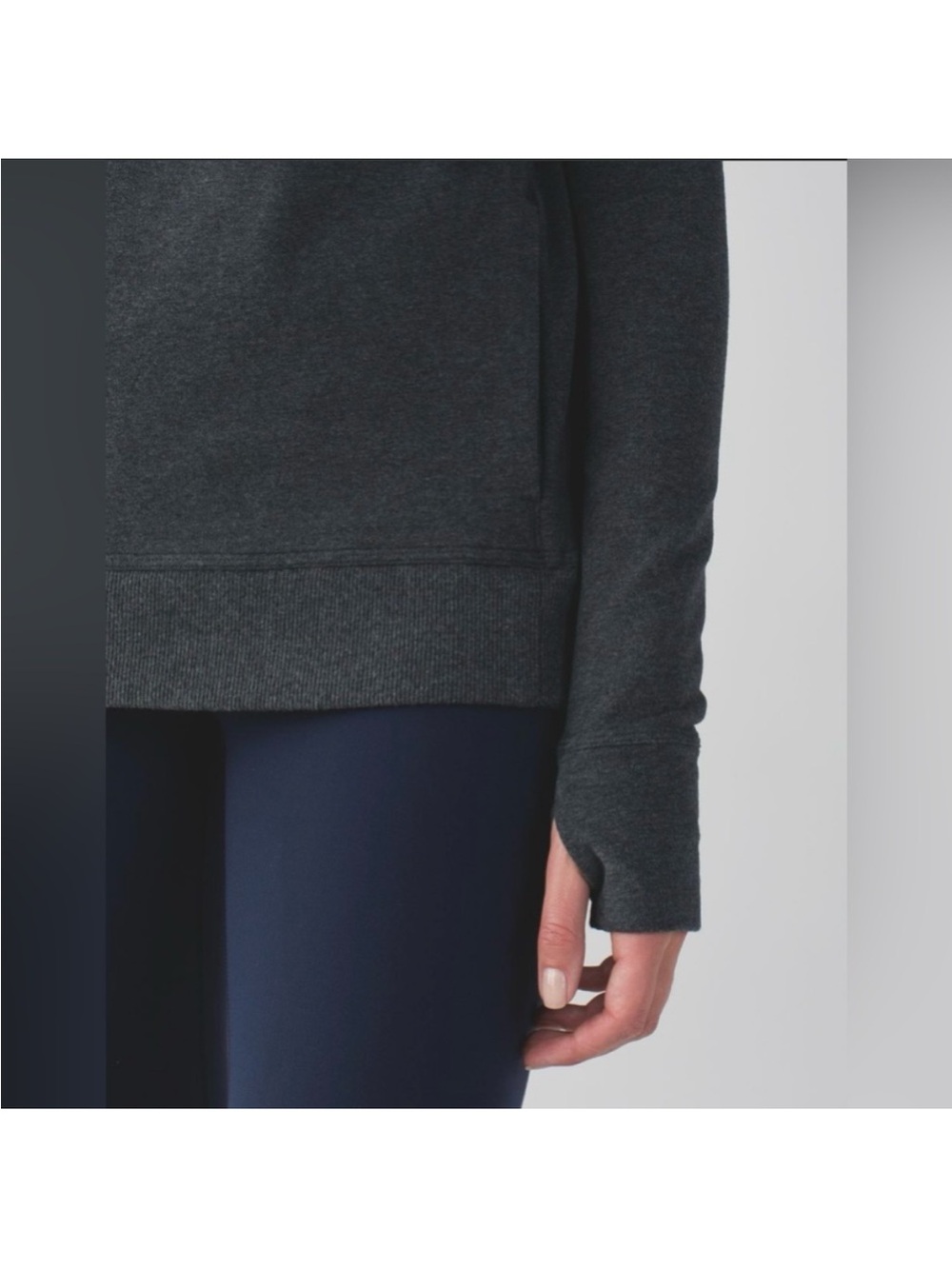 Lululemon Womens Stress Less Hoodie Heathered Dark Gray - Picture 15 of 16